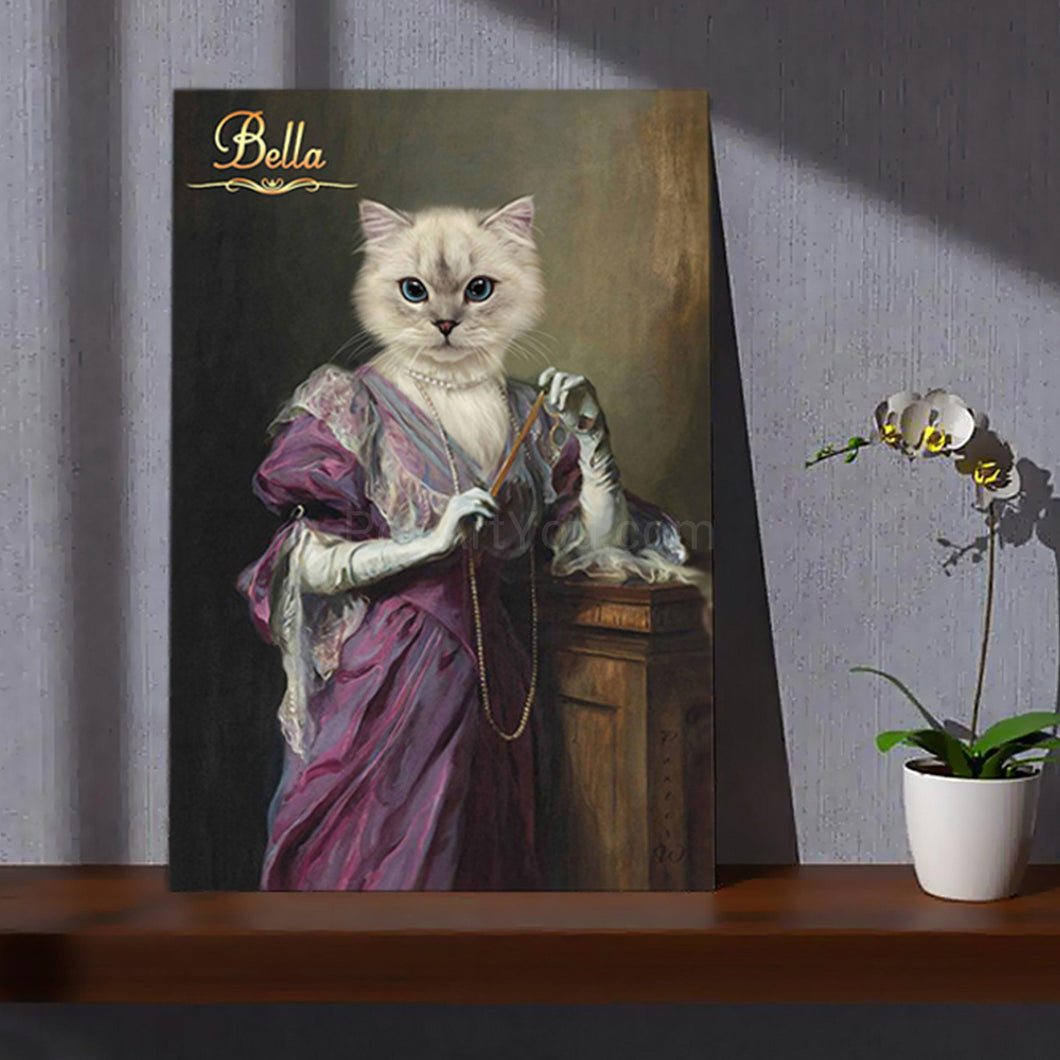 Lady White Todd female cat portrait