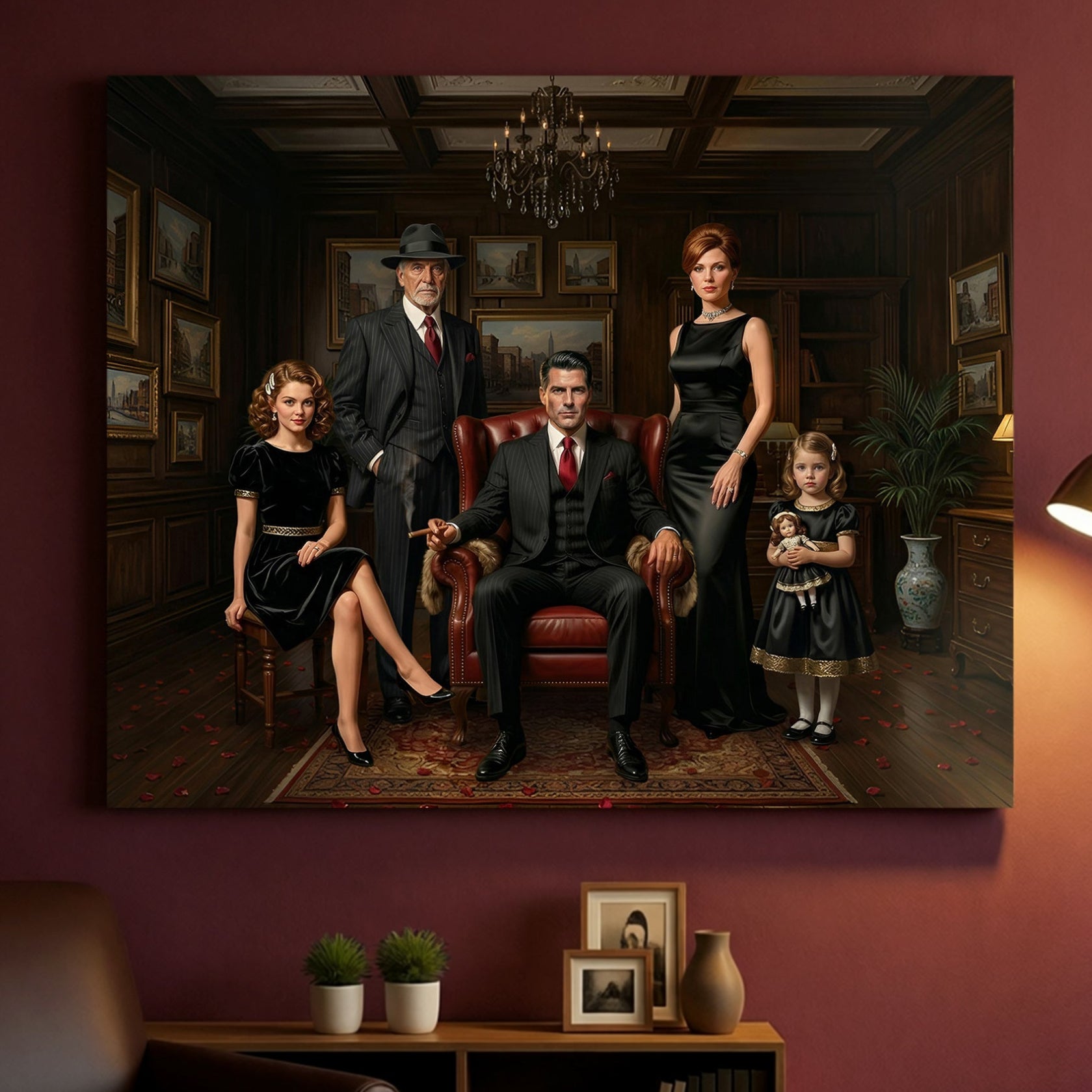 Mafia style family portrait
