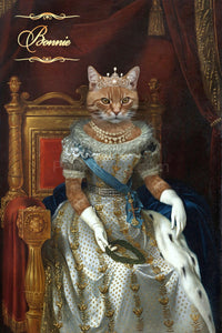 Marie Louise - the wife of Napoleon Bonaparte - custom cat portrait