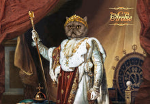 Load image into Gallery viewer, Napoleon Bonaparte and the Throne - custom cat portrait
