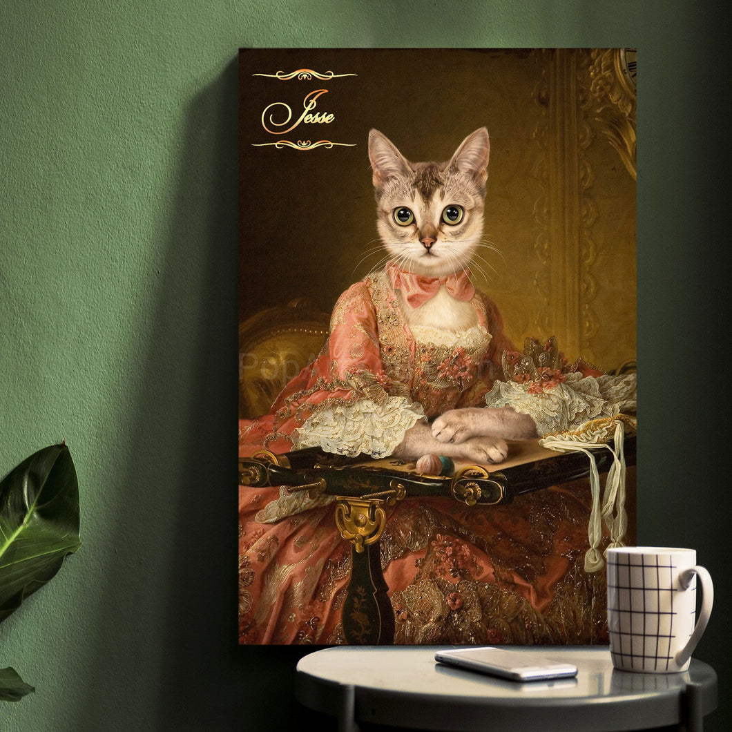 Personalised female cat portrait of Marquise de Caumont La Force