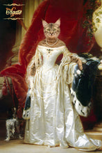 Load image into Gallery viewer, Portrait of Empress Alexandra Fyodorovna female cat portrait
