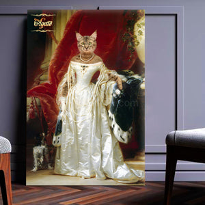 Portrait of Empress Alexandra Fyodorovna female cat portrait