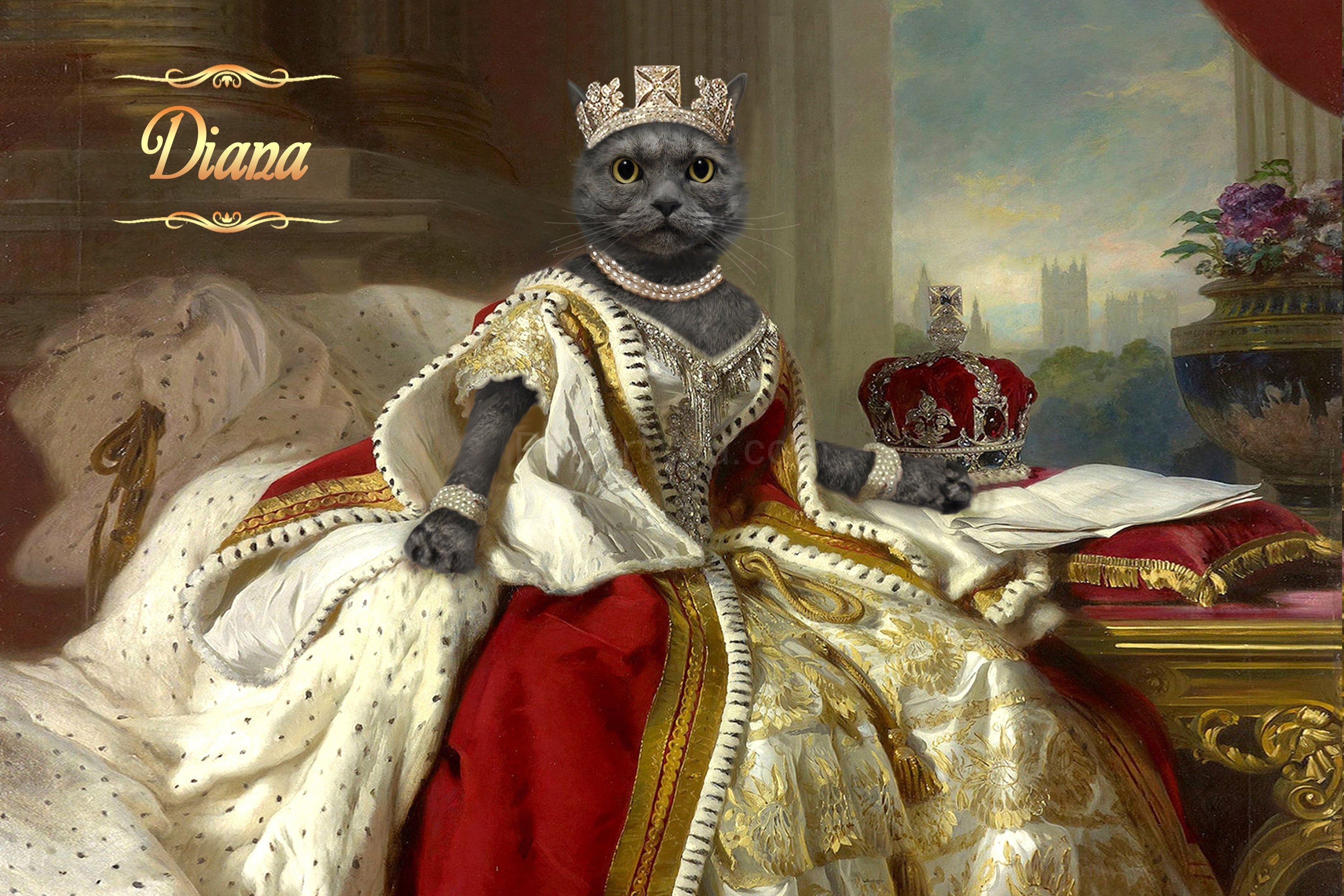Queen Victoria - custom cat portrait