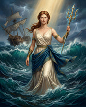 Load image into Gallery viewer, Goddess of the Sea personalized female portrait
