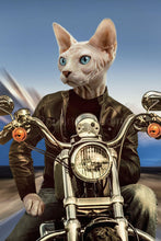Load image into Gallery viewer, The Biker male pet portrait
