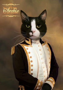 The Great Captain - custom cat portrait
