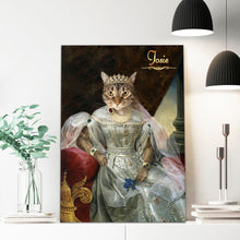 Load image into Gallery viewer, The Emerald Queen - custom cat canvas
