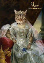 Load image into Gallery viewer, The Emerald Queen - custom cat canvas
