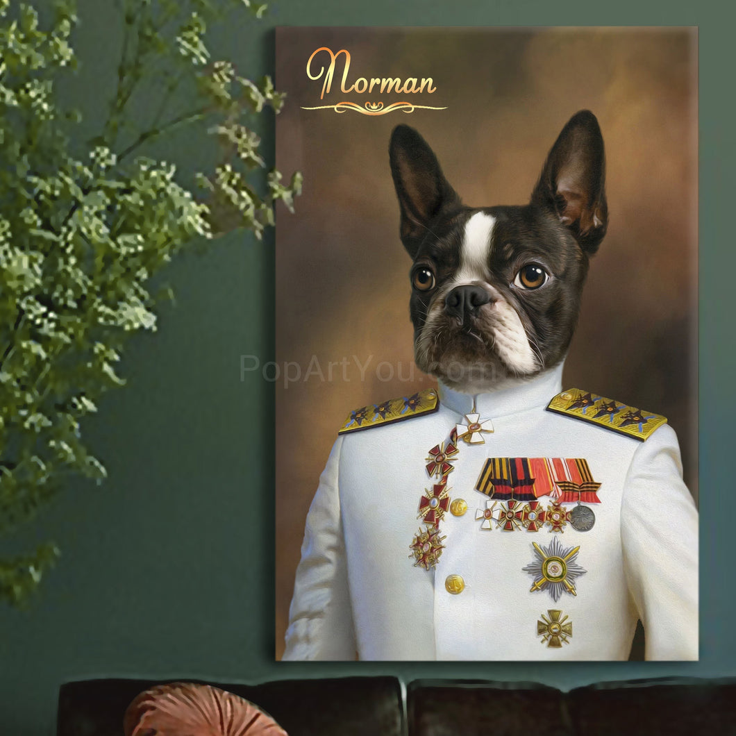 The Soldier male pet portrait