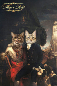 The painter and his brother two pets portrait