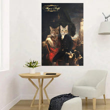Load image into Gallery viewer, The painter and his brother two pets portrait
