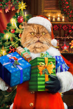 Load image into Gallery viewer, The second Santa Claus male pet portrait
