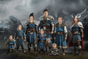The second Viking family template for any family combination portrait