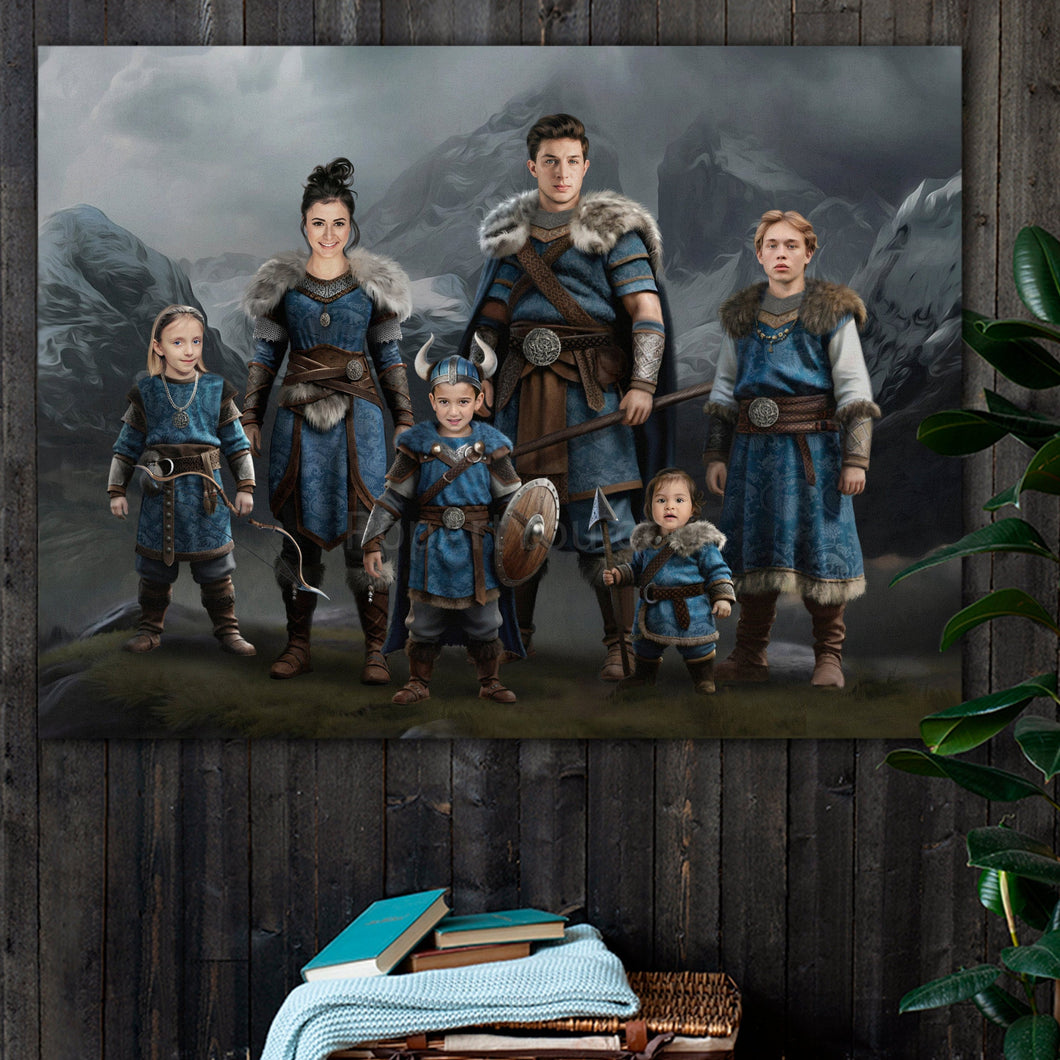 The second Viking family template for any family combination portrait