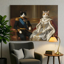Load image into Gallery viewer, The Emperor and Empress couple pets portrait
