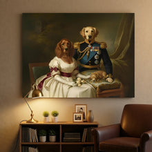 Load image into Gallery viewer, The Admiral and His Consort couple pets portrait
