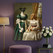 Load image into Gallery viewer, The Lady’s Companions two pets portrait
