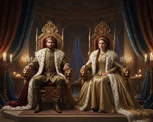 Load image into Gallery viewer, King and Queen regal portrait
