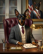 Load image into Gallery viewer, The Chief Executive - pop art pet portrait home office

