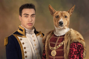 A portrait of a Man with Pets with a wide choice of attire
