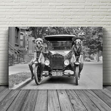 Load image into Gallery viewer, Riding the wheels retro pet portrait
