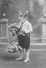 Load image into Gallery viewer, Gift flowers retro pet portrait
