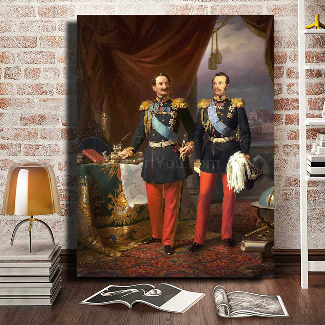 Alexander II and his friend group of men portrait