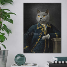 Load image into Gallery viewer, Cat in a Green Suit - custom pet portrait
