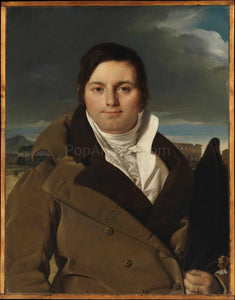 The portrait shows a man dressed in a historical gentleman's suit