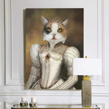 Load image into Gallery viewer, The Pearled Lady - custom cat canvas
