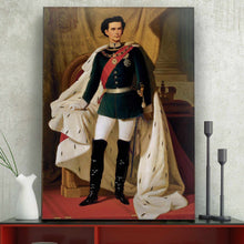 Load image into Gallery viewer, There is a portrait of a man dressed in a historical Ferdinand von Piloty costume on the table
