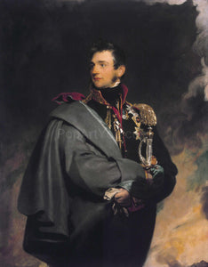 The portrait depicts a man in black smoke, dressed in royal clothes