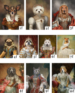 The second of many costume combinations for a two pets portrait