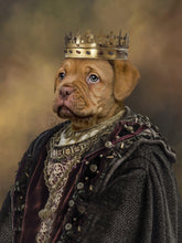 Load image into Gallery viewer, Portrait of a dog in royal style, painted on canvas

