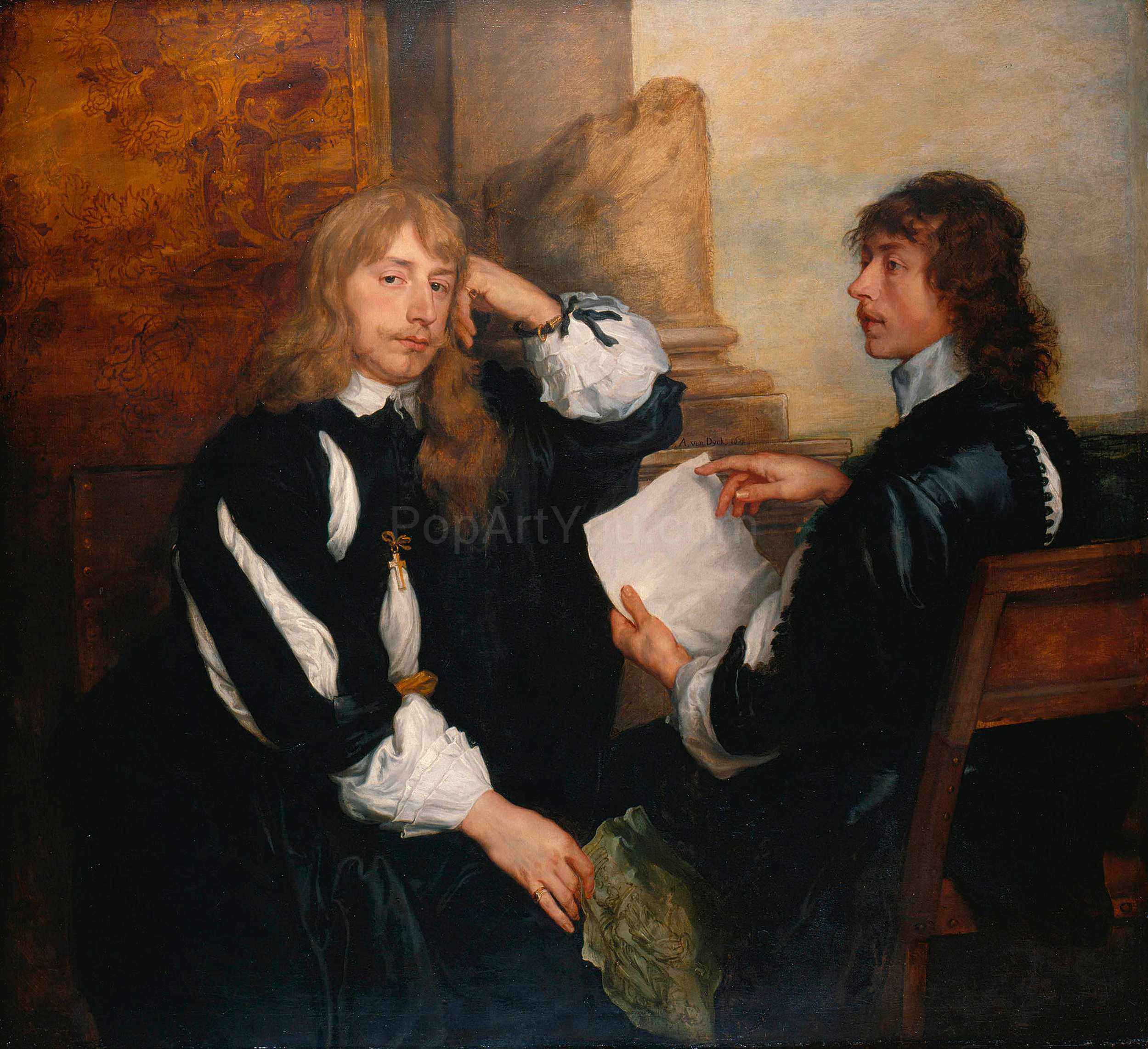 Thomas Killigrew and Lord William group of men portrait