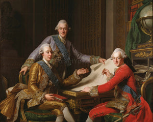 King Gustav III of Sweden and his Brothers group of men portrait
