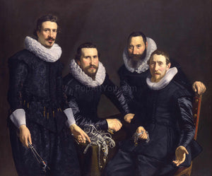 Syndics of the Amsterdam Goldsmiths Guild group of men portrait