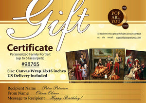 Gift certificate for Custom Family Portrait