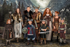 Viking family template for any family combination portrait