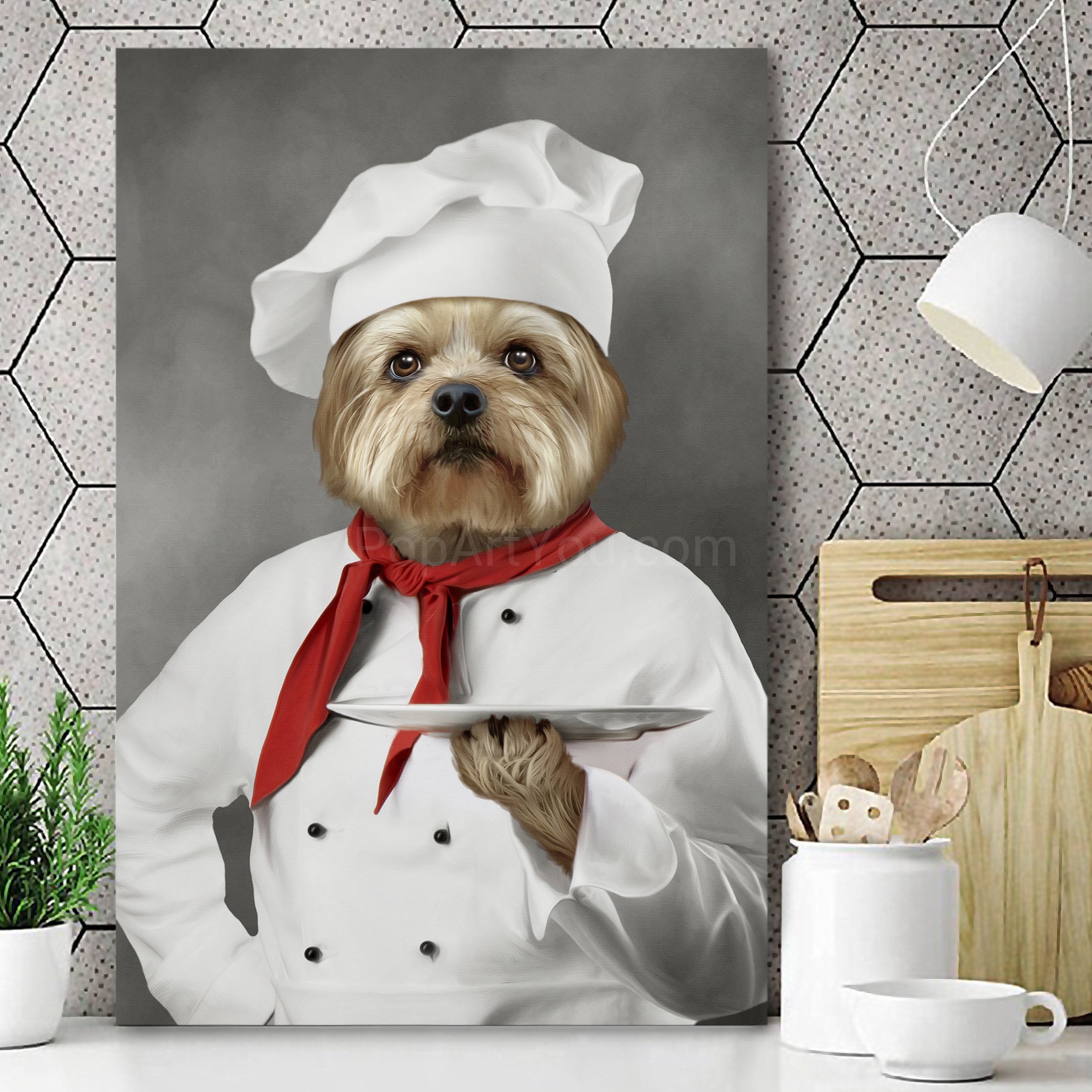 Pet chef pet portrait
