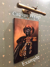 Load image into Gallery viewer, The Knight in Bronze armour male pet portrait
